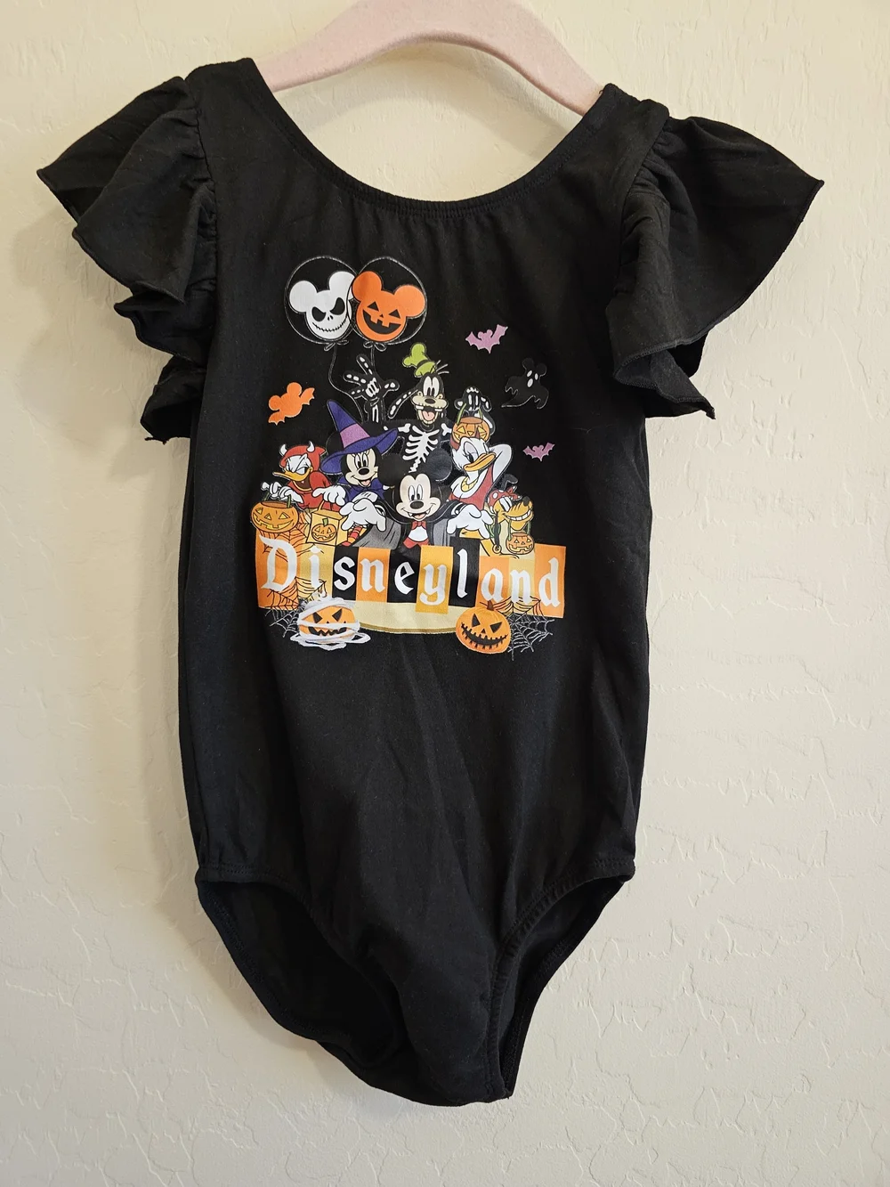 Halloween Disney Girls Black Leotard 4T